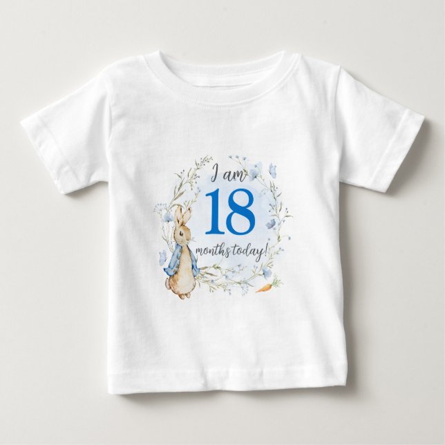 Camiseta De Bebé Peter Rabbit tengo 18 meses (Anverso)