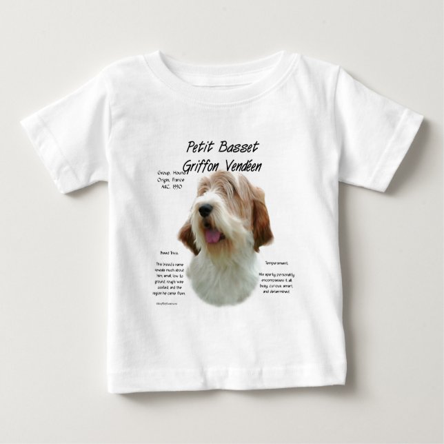 Camiseta De Bebé Petit Basset Griffon Vendeen Historial Diseño (Anverso)