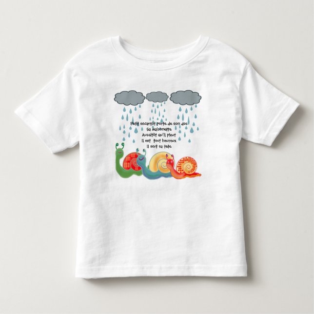 Camiseta De Bebé Petit escargot (Anverso)