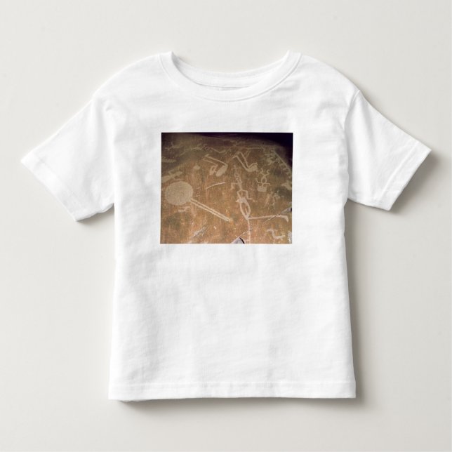 Camiseta De Bebé Petroglifo tallado que representa figuras (Anverso)