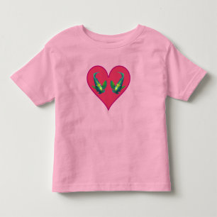 Camiseta De Bebé Pez ángel gemelos en un corazón rojo - Ilustración