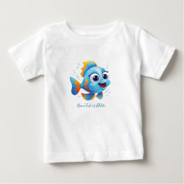 Camiseta de bebé pez azul