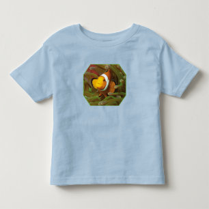Camiseta De Bebé Pez payaso en anémona verde. Diseño fotográfico