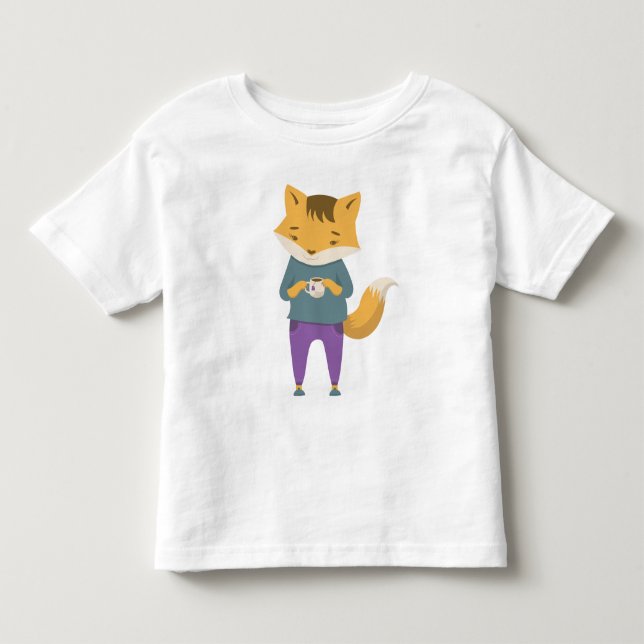 Camiseta De Bebé Pezón lindo con taza de té (Anverso)