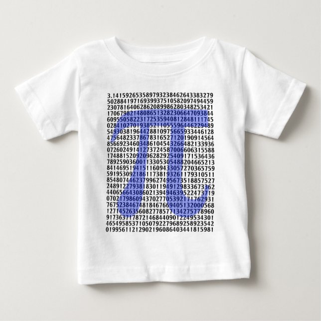 Camiseta De Bebé Pi 3.14 a cientos de dígitos (Anverso)
