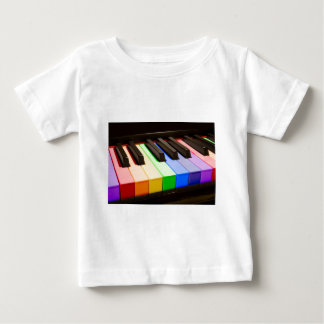 Camiseta De Bebé Piano arcoiris