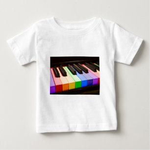 Camiseta De Bebé Piano del arco iris