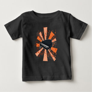 Camiseta De Bebé Piano y Música
