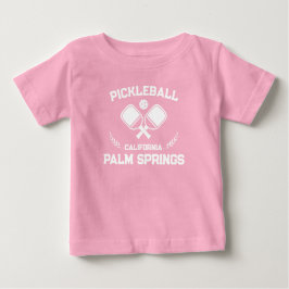 Camiseta De Bebé Pickleball Paddle Palm Springs Personalizado de Ca