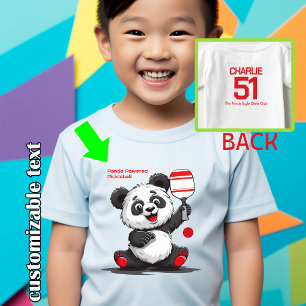 Camiseta De Bebé Pickleball Panda