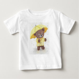 Camiseta De Bebé Pie de oso en la lluvia