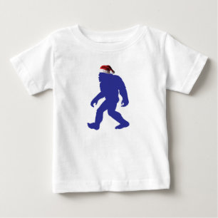 Camiseta De Bebé Pie gigante con un Gorra de Santa Claus