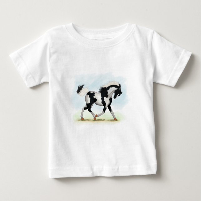 Camiseta De Bebé Piebald Overo Pinto Horse (Anverso)