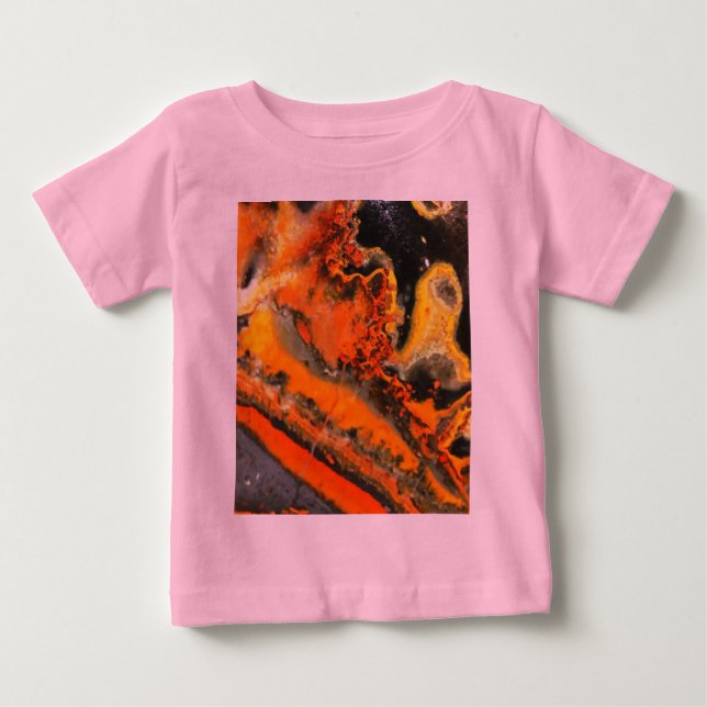 Camiseta De Bebé Piedras Naranjas de Swirled Falln (Anverso)