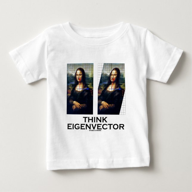 Camiseta De Bebé Piense el vector propio (Mona Lisa restaurada) (Anverso)