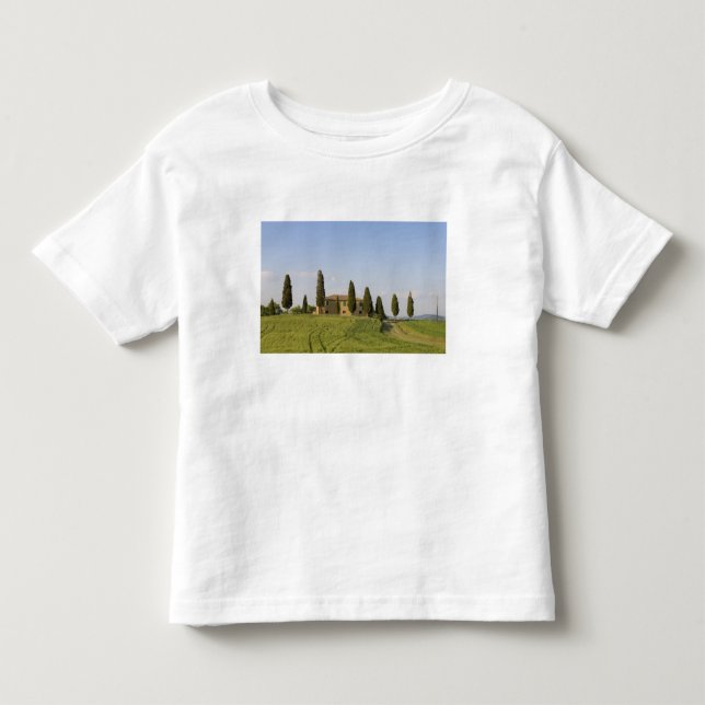 Camiseta De Bebé Pienza, Val d'Orcia, provincia de Siena, Toscana, (Anverso)