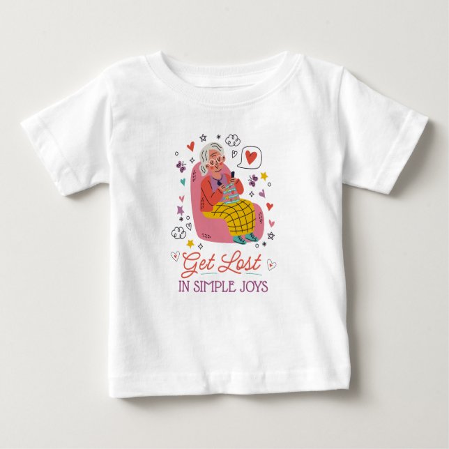 Camiseta De Bebé Pierde el miedo en alegrías simples (Anverso)