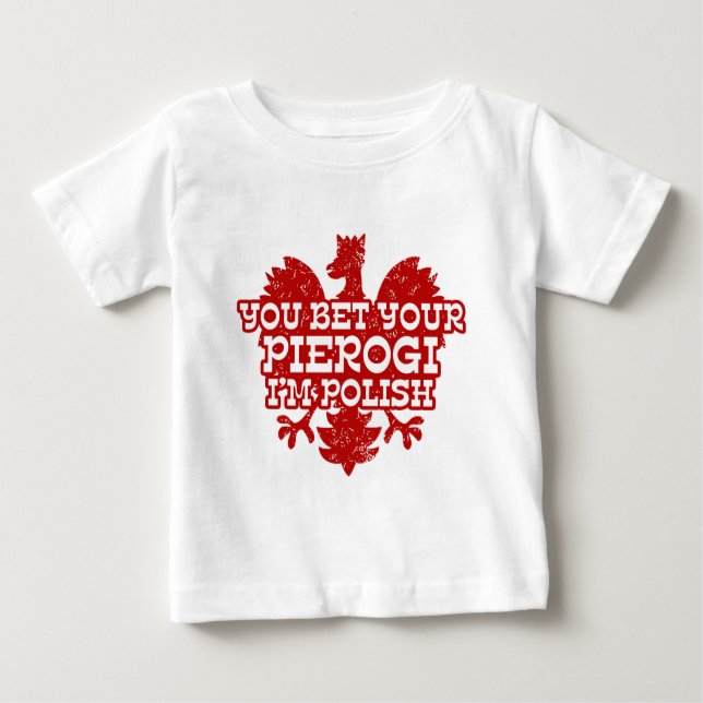Camiseta De Bebé Pierogi polaco (Anverso)