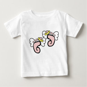 Camiseta De Bebé Pies rosados simples