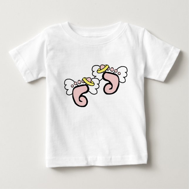 Camiseta De Bebé Pies rosados simples (Anverso)