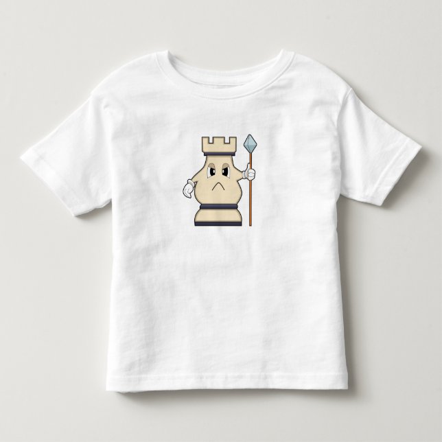 Camiseta De Bebé Pieza de ajedrez arrollada por el ajedrez.PNG (Anverso)