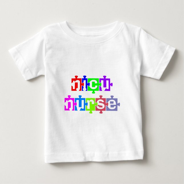 CAMISETA DE BEBÉ PIEZA DE NICU NURSE PUZZLE (Anverso)