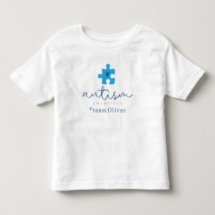 Camiseta De Bebé pieza de rompecabezas azul de conciencia del autis