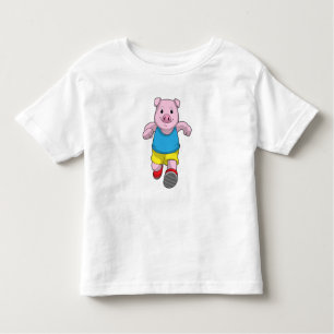 Camiseta De Bebé Pig como corredora en ejecución