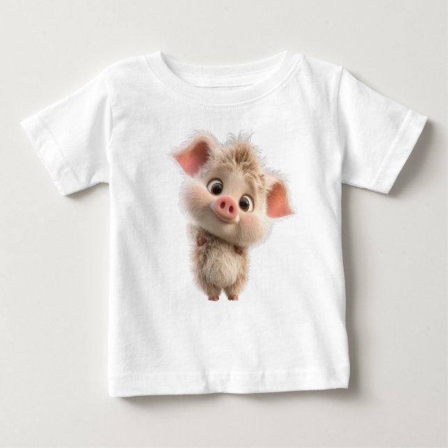 Camiseta De Bebé Piglet fluffy con ojos grandes (Anverso)