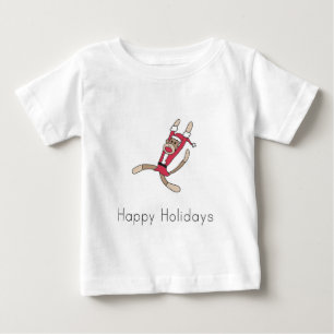 Camiseta De Bebé pijamas del navidad del mono del calcetín