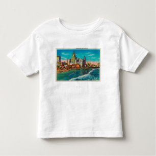 Camiseta De Bebé Pike delantero y playa de baño, Long Beach