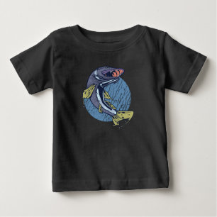 Camiseta De Bebé Pike volador, atrapar peces depredadores de gran r