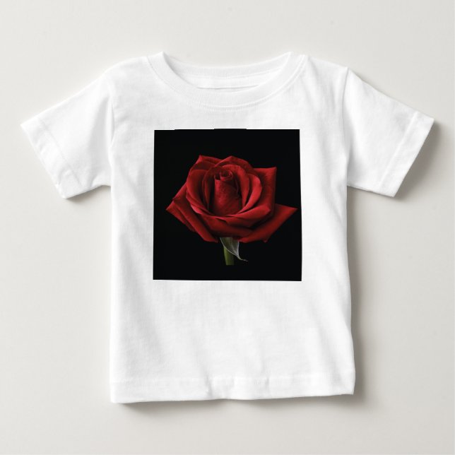 Camiseta De Bebé Pilar de lanzamiento de rosa roja (Anverso)