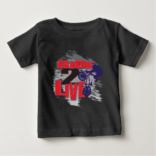 Camiseta De Bebé Piloto de BMX Ride 2 Live