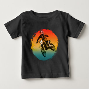Camiseta De Bebé piloto de motocicleta de motocross vintage