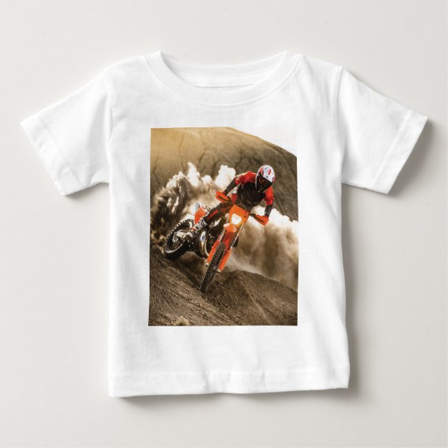 Camiseta De Bebé Piloto de Motocross (Anverso)