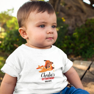 Camiseta De Bebé Piloto de perro avión volador, niños aburridos cum