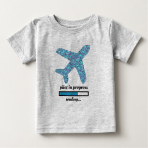 Camiseta De Bebé "Piloto En Curso" Avión Bebé Camiseta