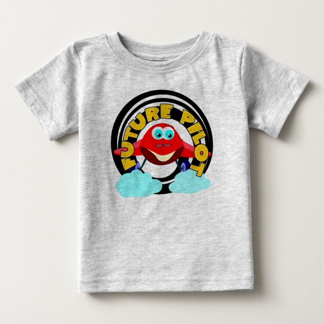 Camiseta De Bebé Piloto futuro (Anverso)