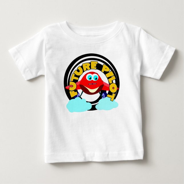 Camiseta De Bebé Piloto futuro (Anverso)