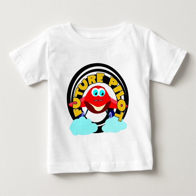 Camiseta De Bebé Piloto futuro (Anverso)