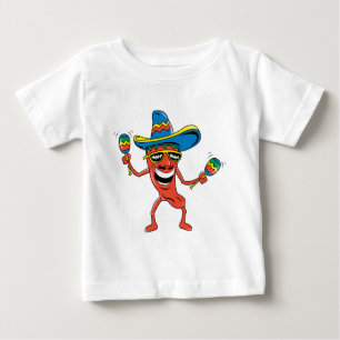Camiseta De Bebé Pimienta de chile mexicana