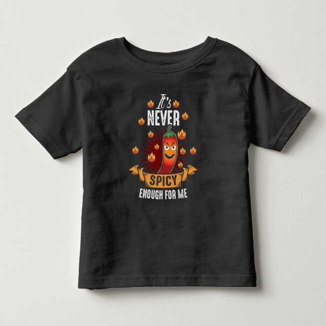 Camiseta De Bebé Pimienta roja picante y picante chile (Anverso)