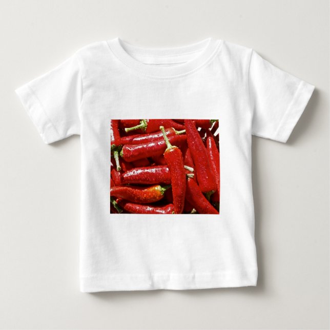 Camiseta De Bebé Pimientos picantes rojos (Anverso)