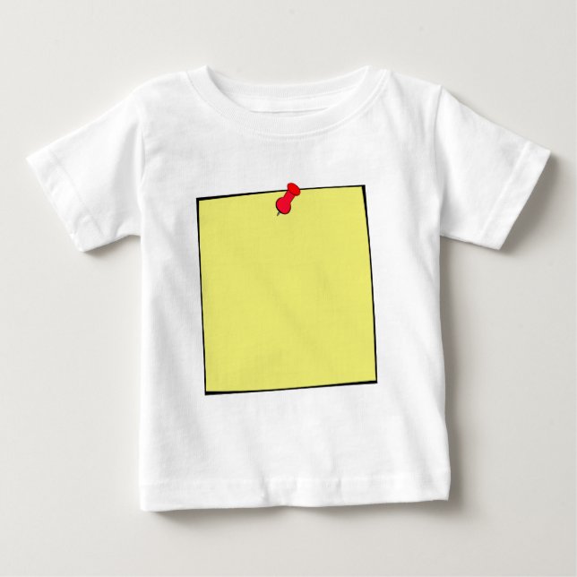 Camiseta De Bebé Pin de nota de Ti de inserción de plantilla (Anverso)