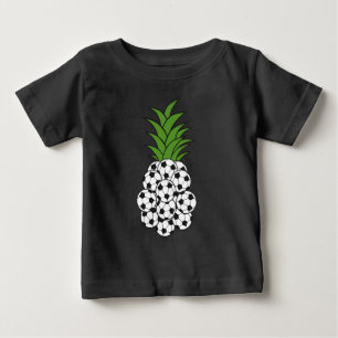 Camiseta De Bebé Piña divertida fútbol