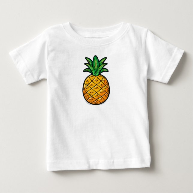 Camiseta De Bebé Piña tropical: sabor del verano (Anverso)