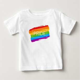 Camiseta De Bebé Pincel de orgullo arcoiris