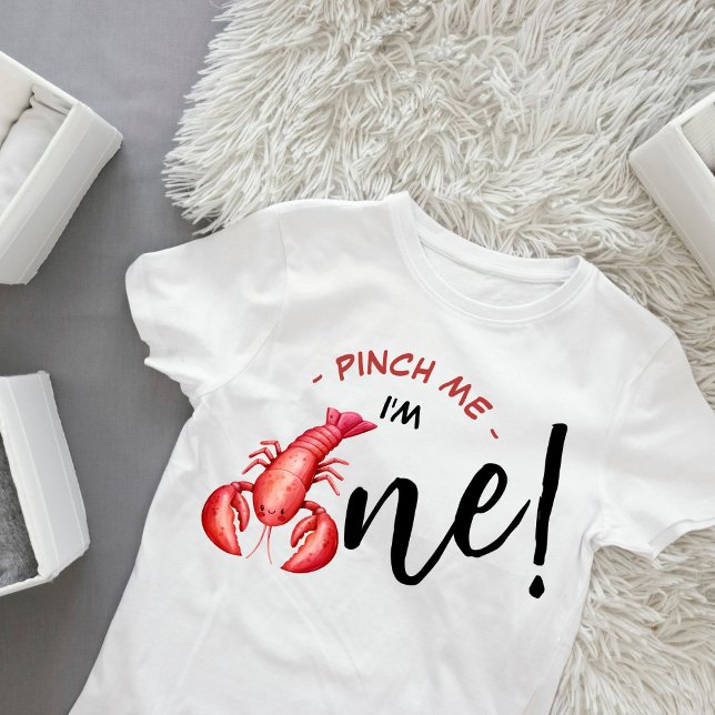 Camiseta De Bebé Pinch Me, I'm One Lobster Boy 1st Birthday  (Subido por el creador)