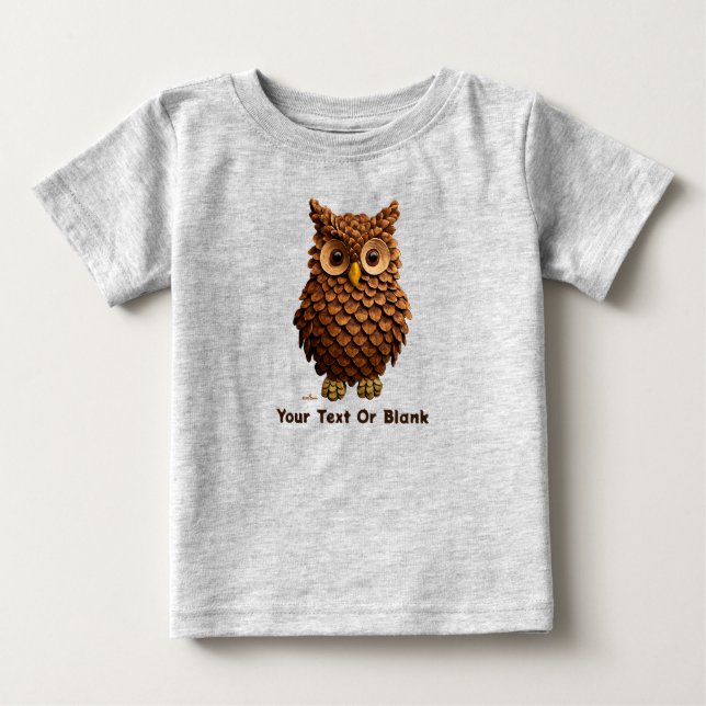 Camiseta De Bebé Pine Cone Owl (Anverso)